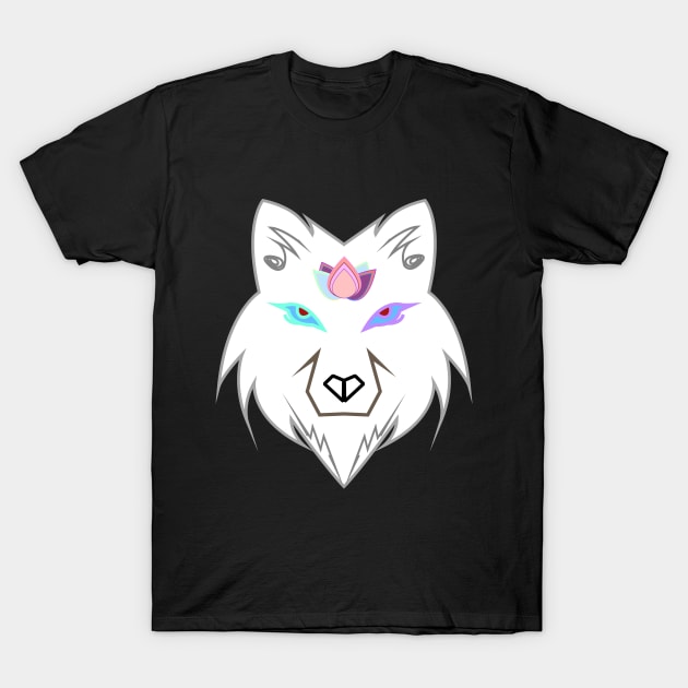 Wolf with Lotus sigil T-Shirt by LosAisFen